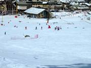 Zone débutants sécurisée à Montgenèvre