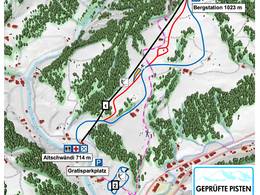 Plan des pistes Steg im Tösstal