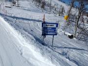 Signalisation des pistes dans le domaine skiable Dundret Lapland