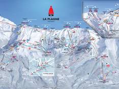 Plan des pistes La Plagne (Paradiski)