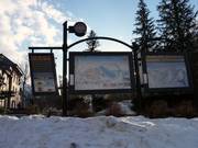 Panneau d'information à la gare de Chamonix