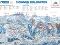 Plan des pistes 3 Zinnen Dolomites – Monte Elmo/Stiergarten/Croda Rossa/Passo Monte Croce
