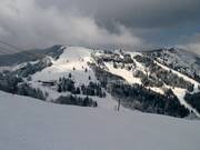 Vue sur les pistes du Prarion