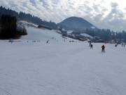 Bonne préparation des pistes dans la zone débutants