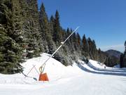 Enneigement par canons à neige dans le domaine skiable de Kopaonik