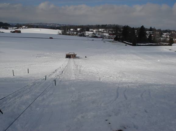 Vue sur la piste de ski