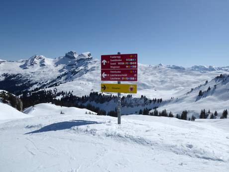 Alpes de Schwyz: indications de directions sur les domaines skiables – Indications de directions Hoch-Ybrig – Unteriberg/Oberiberg