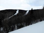Vue sur les pistes difficiles La Fénomène et L'Ecore
