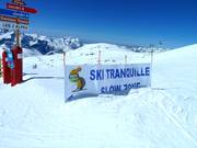 Ski tranquille - Les zones à vitesse réduite sont signalées