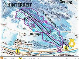 Plan des pistes Hinterreit