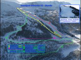 Plan des pistes Sunnfjord – Blomlia