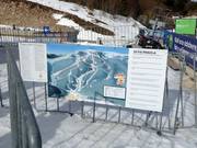 Plan des pistes à la station de vallée