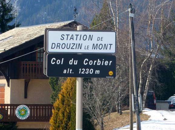Panneau au Col du Corbier