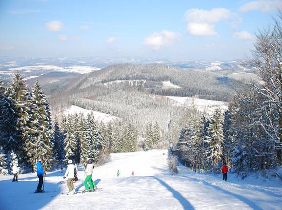 Point de départ de la pente supérieure