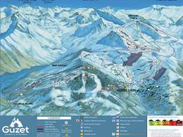 Plan des pistes Guzet