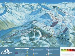 Plan des pistes Guzet