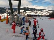 Tapis roulant couvert Schuss au-dessus de Megève