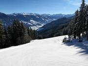 Piste vers la station intermédiaire du Spieljochbahn