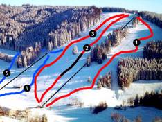 Plan des pistes Iberg – Riedholz (Maierhöfen)