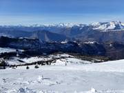 Vue depuis Fortino en direction des Dolomites
