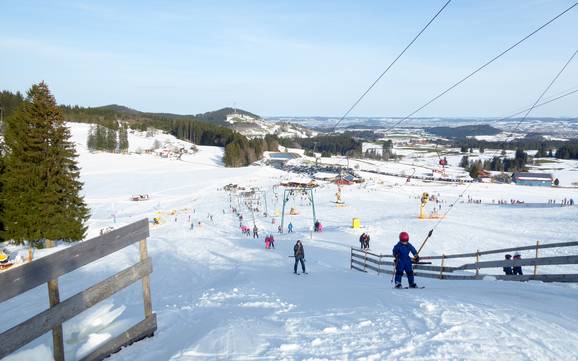 La plus haute gare aval sur le plateau bavarois – domaine skiable Schwärzenlifte – Eschach