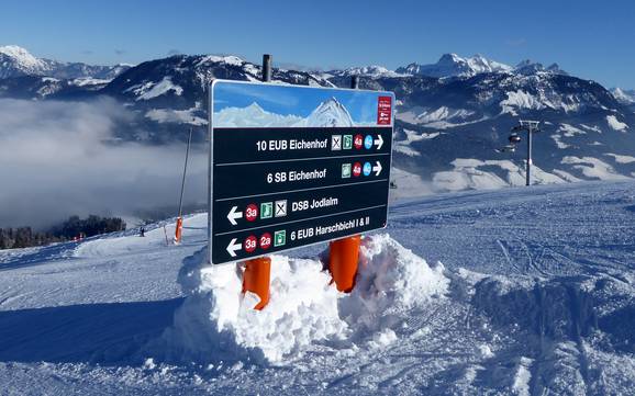 St. Johann in Tirol: indications de directions sur les domaines skiables – Indications de directions St. Johann in Tirol/Oberndorf – Harschbichl