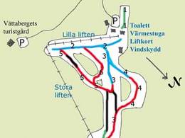 Plan des pistes Vettenbacken – Liden