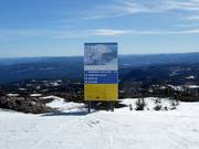 Plan des pistes et signalisation dans le domaine skiable de Norefjell
