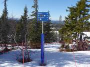Signalisation des pistes dans le domaine skiable de Norefjell