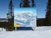 Plan des pistes dans le domaine skiable de Hafjell