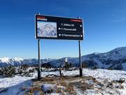 Signalisation des pistes dans le domaine skiable de Hinterstoder