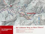 Plan des pistes de ski de fond d'Au-Schoppernau