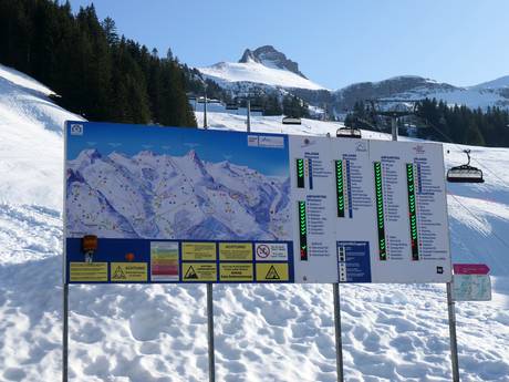 Massif du Bregenzerwald: indications de directions sur les domaines skiables – Indications de directions Damüls Mellau