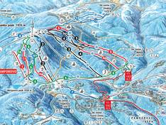 Plan des pistes Pamporovo