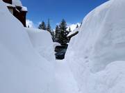 Des masses de neige à Solitude