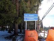Signalisation des pistes dans le domaine skiable du Rosskopf