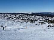 Vue sur les pistes du Høyfjellssenter