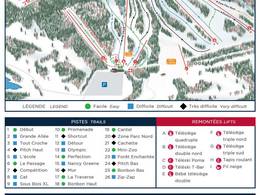 Plan des pistes Montcalm