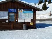 Plan des pistes avec informations au col de Rolle