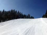 Dans la partie inférieure, il y a aussi des pistes de difficulté moyenne.