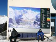 Plan des pistes avec informations d'exploitation actuelles à la station intermédiaire