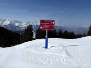 Signalisation des pistes dans le domaine skiable