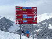 Signalisation des pistes dans le domaine skiable Adelboden-Lenk