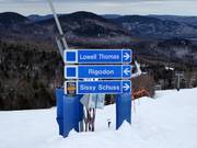 Signalisation des pistes dans le domaine skiable Tremblant