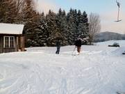 La sortie du télésiège est préparée manuellement.