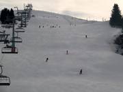 Piste au télésiège huit places à Les Crosets