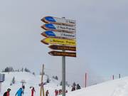 Signalisation des pistes à Les Houches