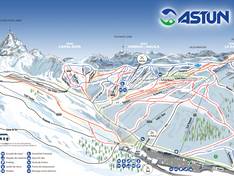 Plan des pistes Astún