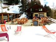 Restaurant d’altitude Le Grizzly à la station supérieure du télécabine Pinatelle