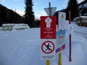 Départ de la piste de ski de fond Schwarzach à Bruggen